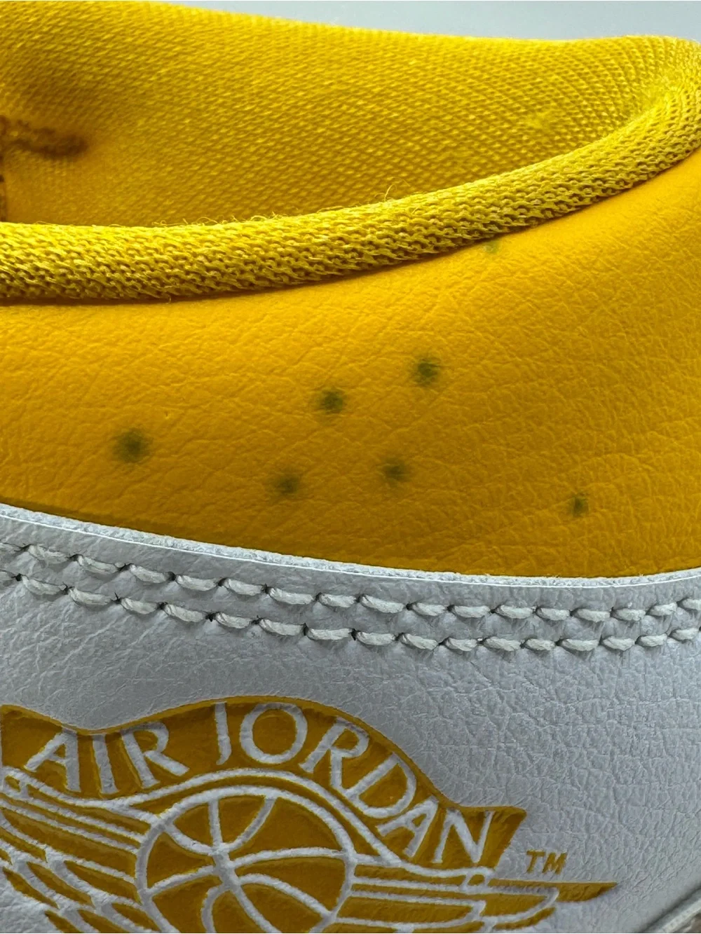 Nike Air Jordan Men’s 9 High Top Sneakers in Yellow and White